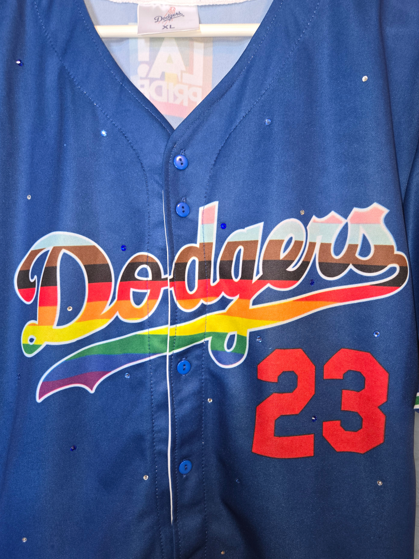Los Angeles Dodgers Pride Crop Jersey - XL