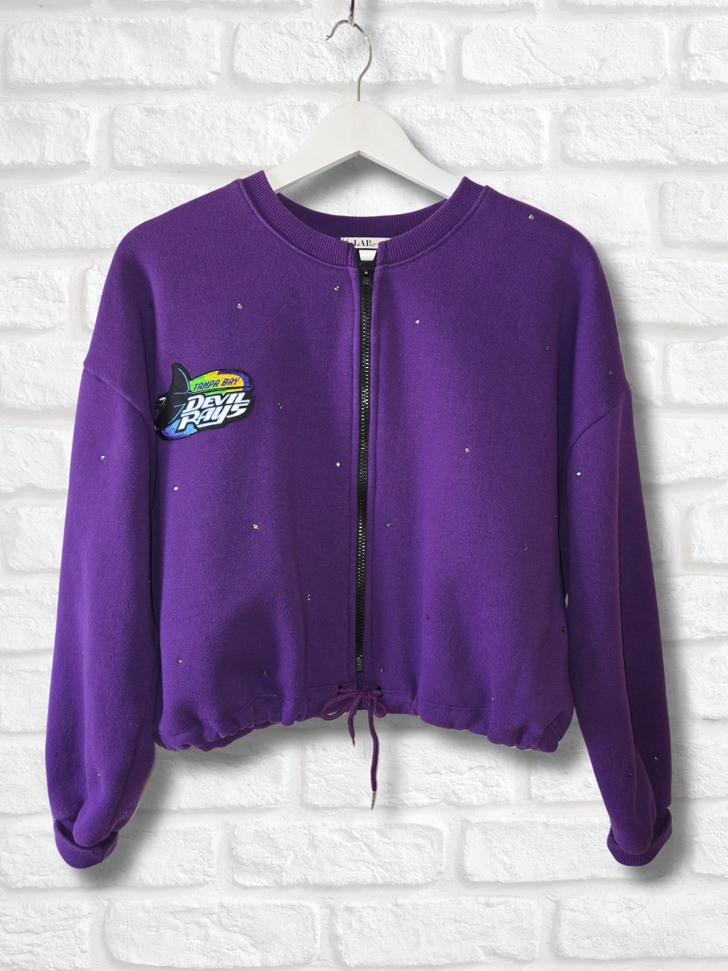 Tampa Bay Rays Crop Zip-Up Sweatshirt - L/XL