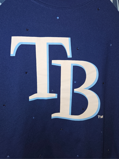 Tampa Bay Rays Ruffle Crop Top - Medium