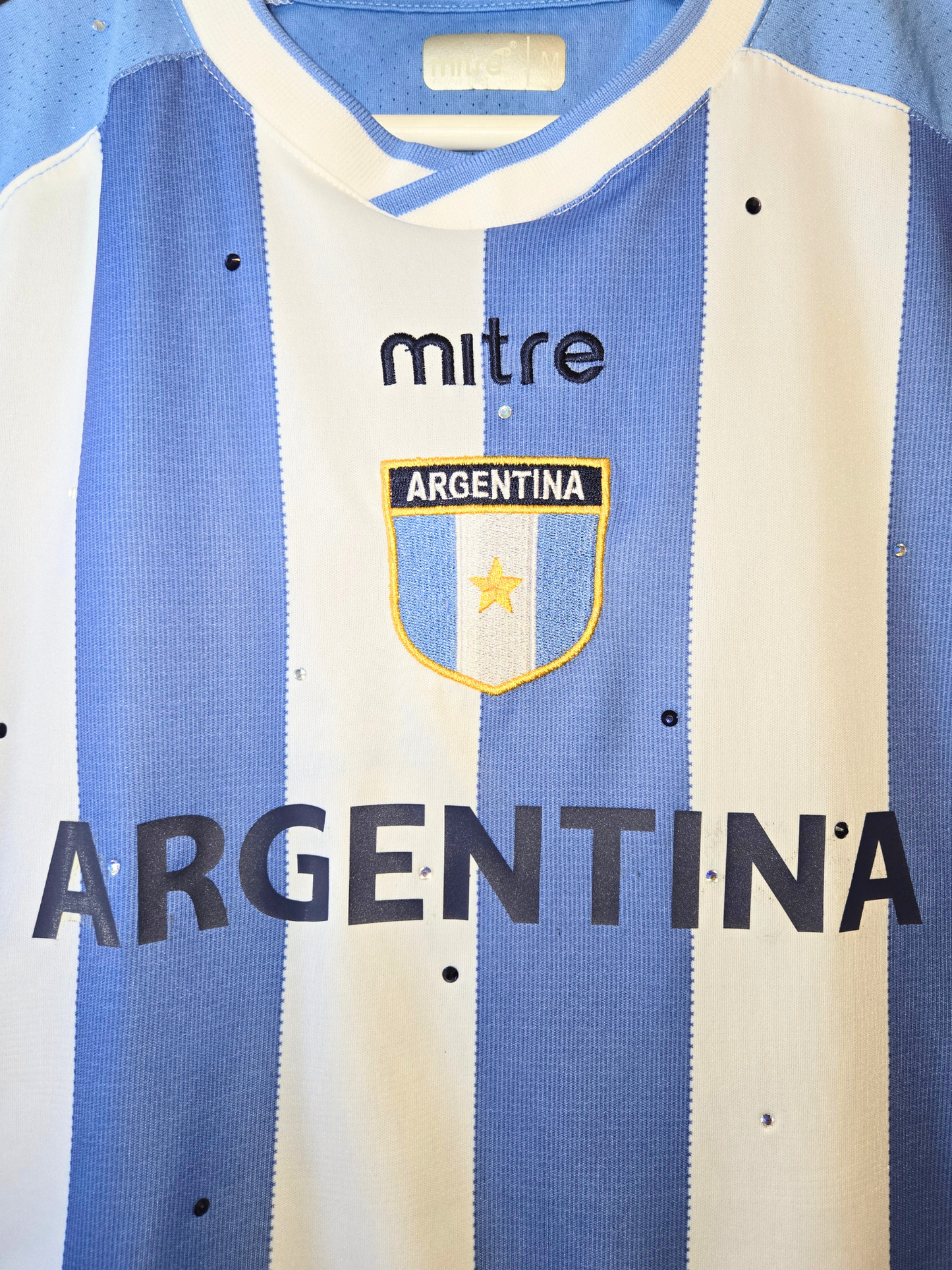 Team Argentina Ruffle Crop Top- Medium