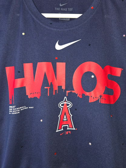 Los Angeles Angels Ruffle Crop Top - Medium