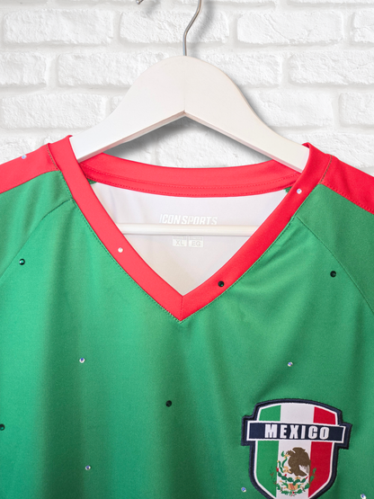 Team Mexico Ruffle Crop Top - XL