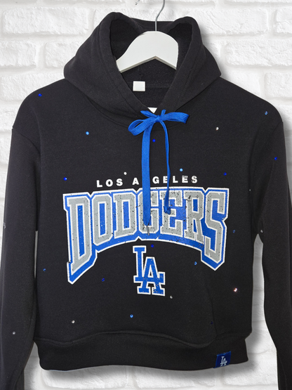 Los Angeles Dodgers Crop Hoodie - Medium