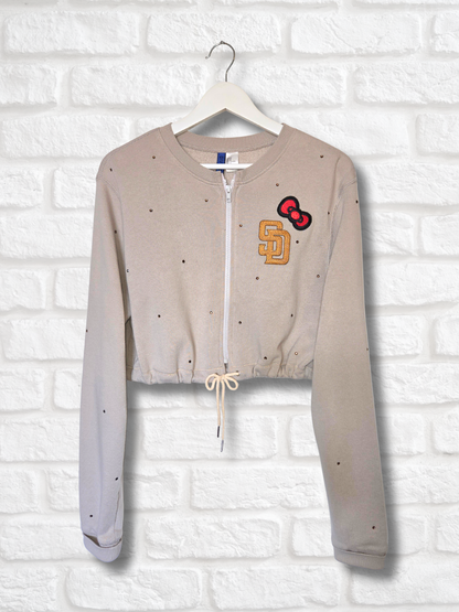 San Diego Padres HK Crop Zip-Up Sweatshirt