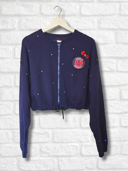 Los Angeles Angels HK Crop Zip-Up Sweatshirt - XL