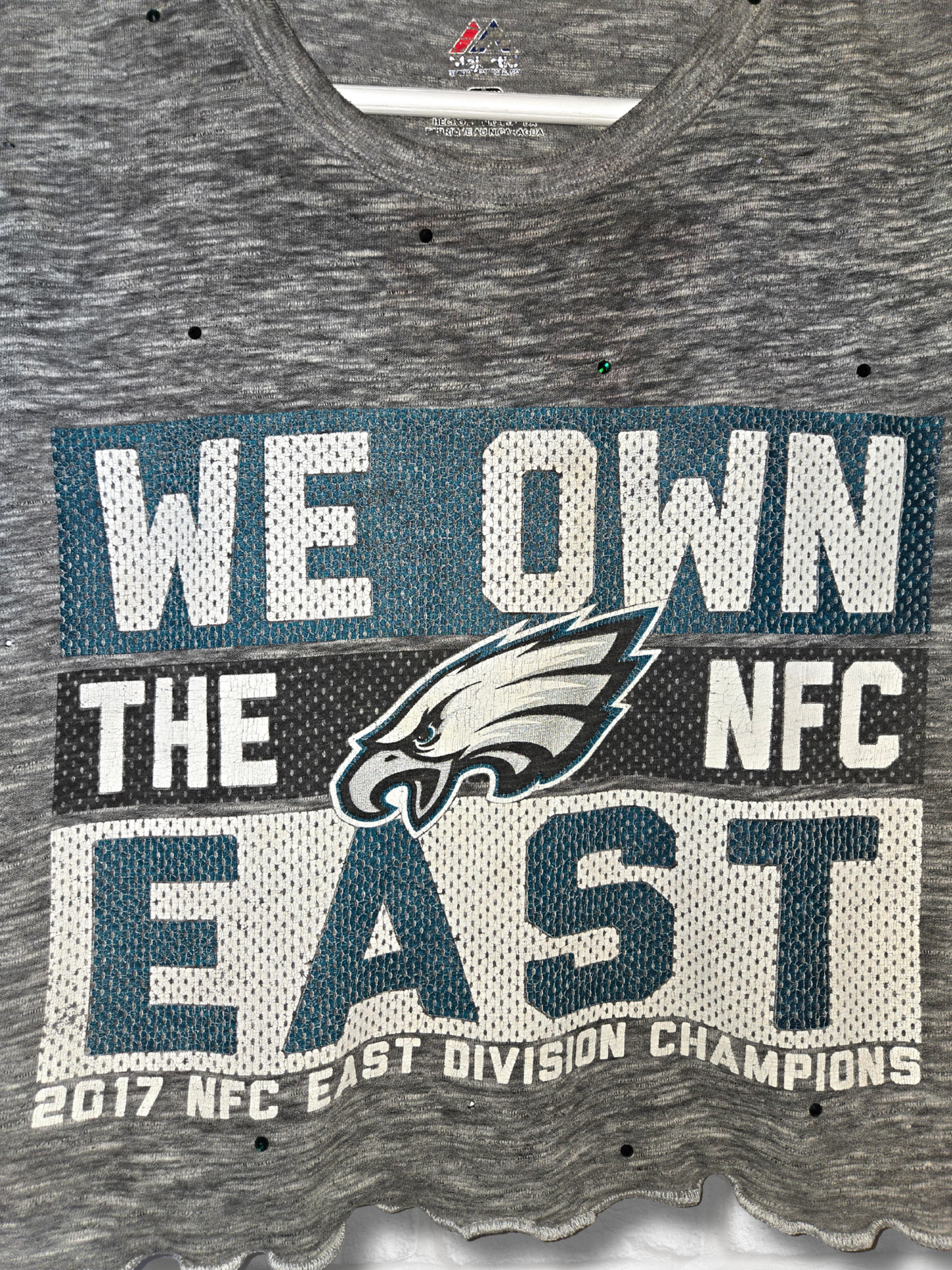Philadelphia Eagles Ruffle Crop Top - Medium
