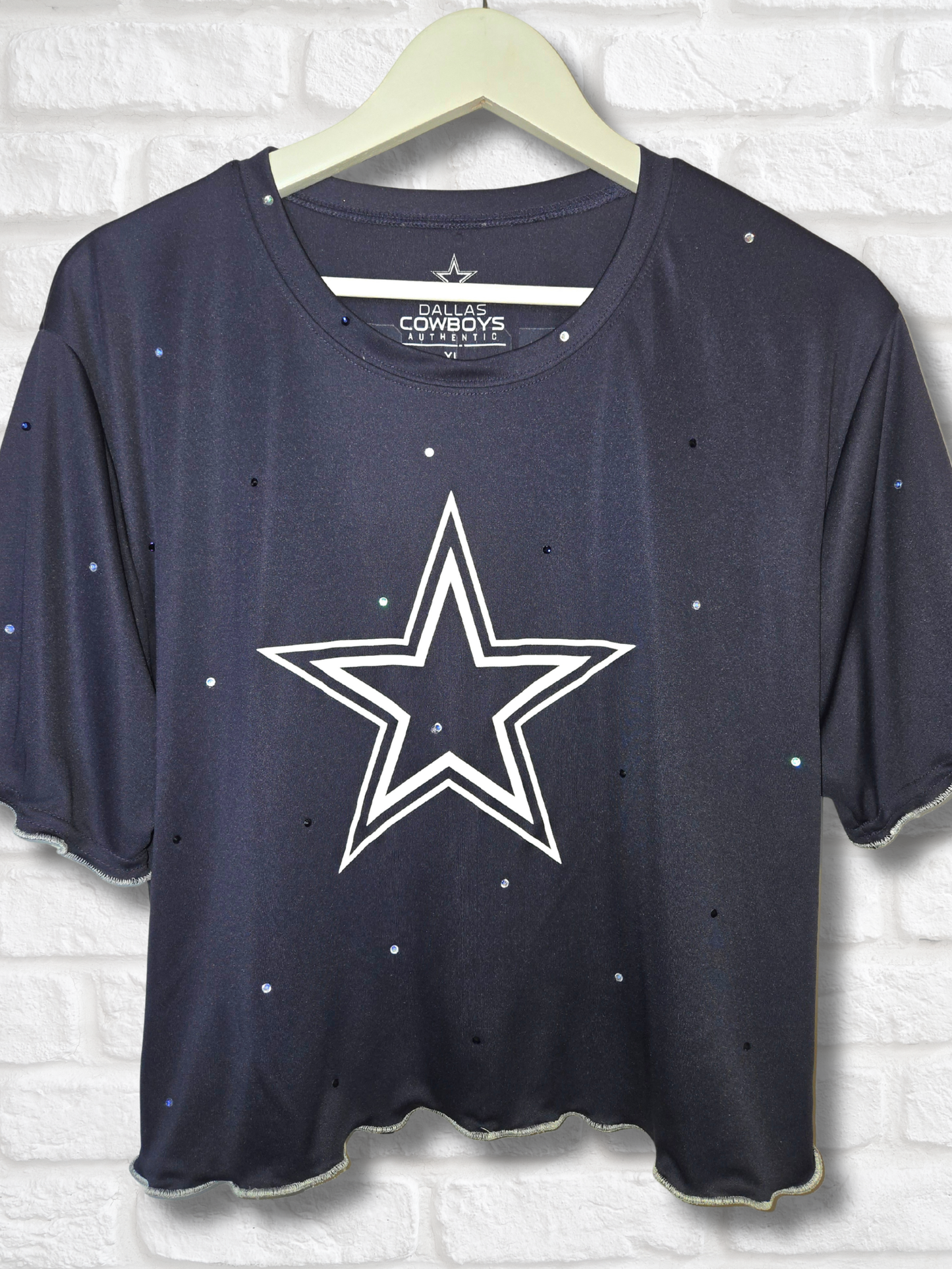 Dallas Cowboys Ruffle Crop Top - XL