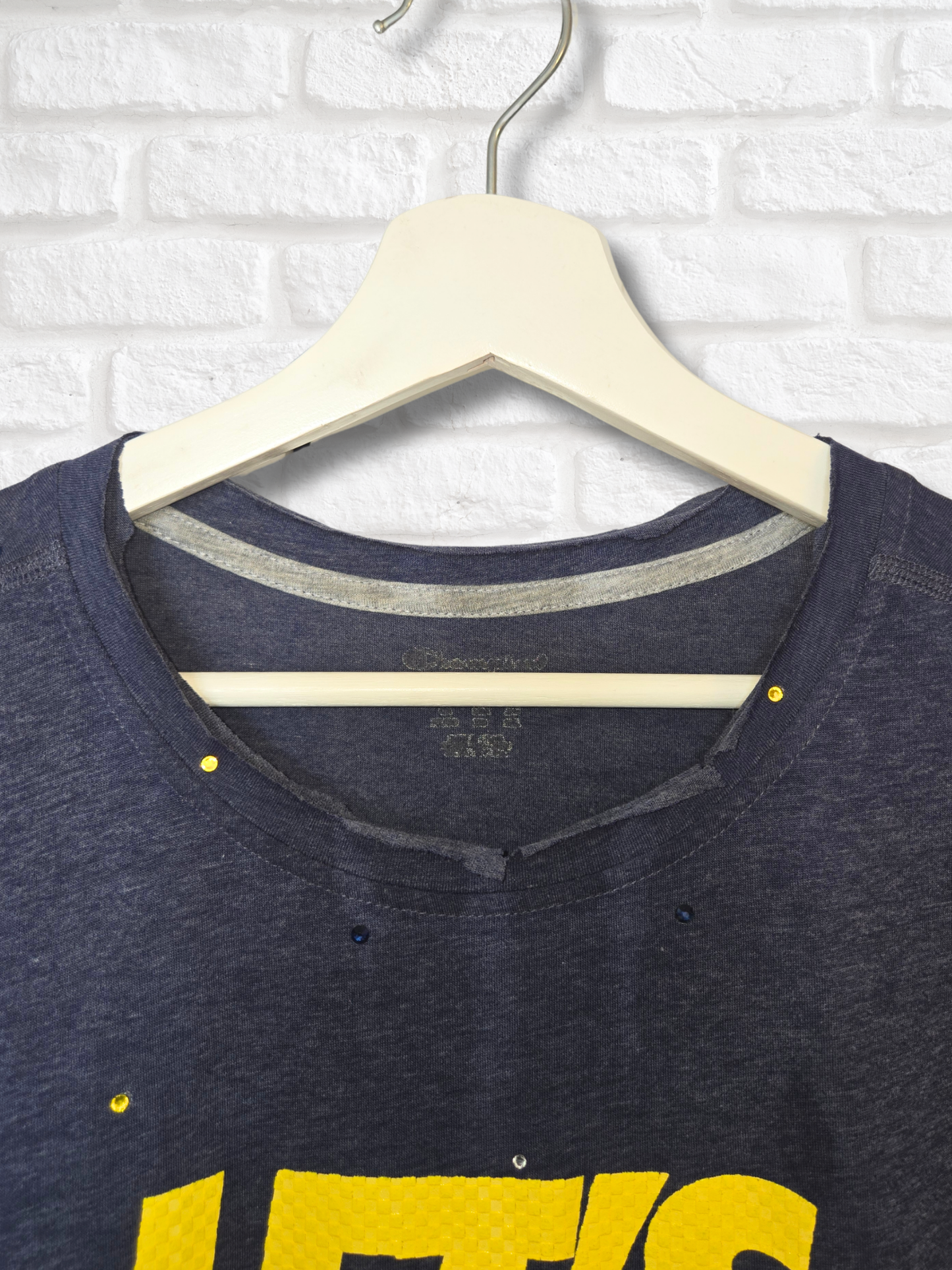 Michigan Wolverines Ruffle Crop Top - XL