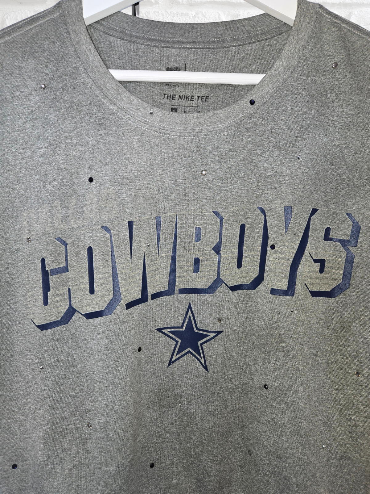 Dallas Cowboys Ruffle Crop Top - XL