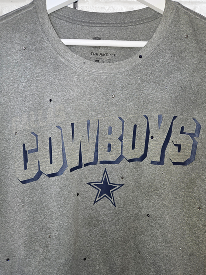 Dallas Cowboys Ruffle Crop Top - XL