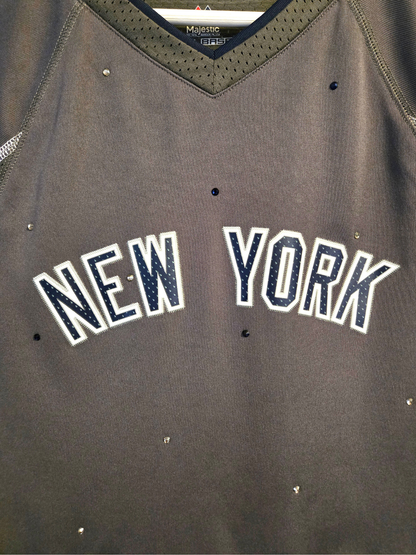 New York Yankees Ruffle Crop Top - Small