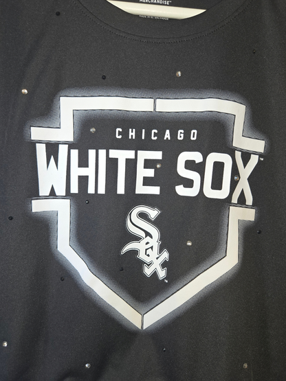 Chicago White Sox Ruffle Crop Top - Small