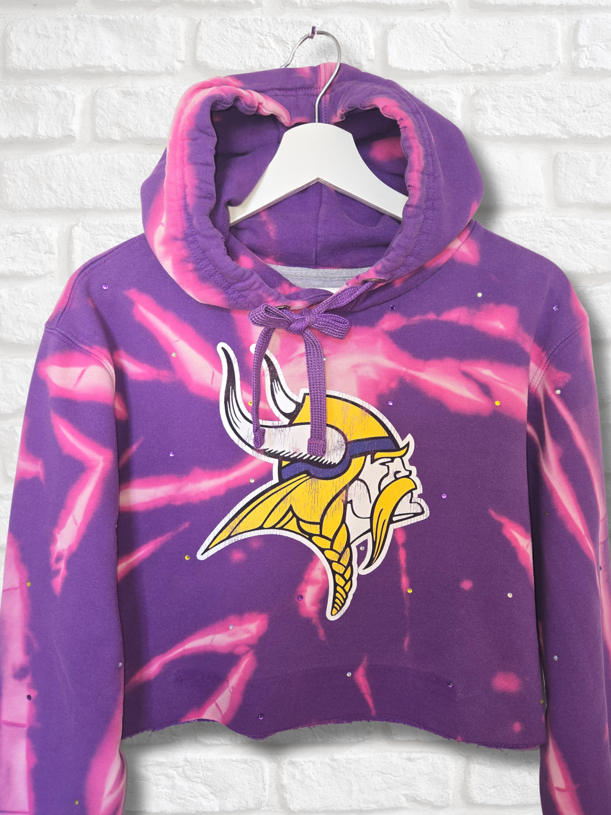 Minnesota Vikings Crop Hoodie- Small