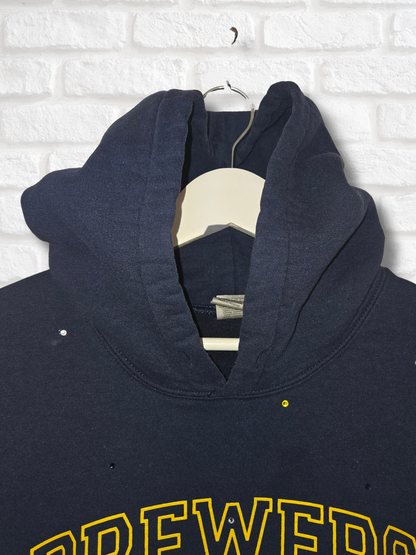 Milwaukee Brewers Crop Hoodie- Large