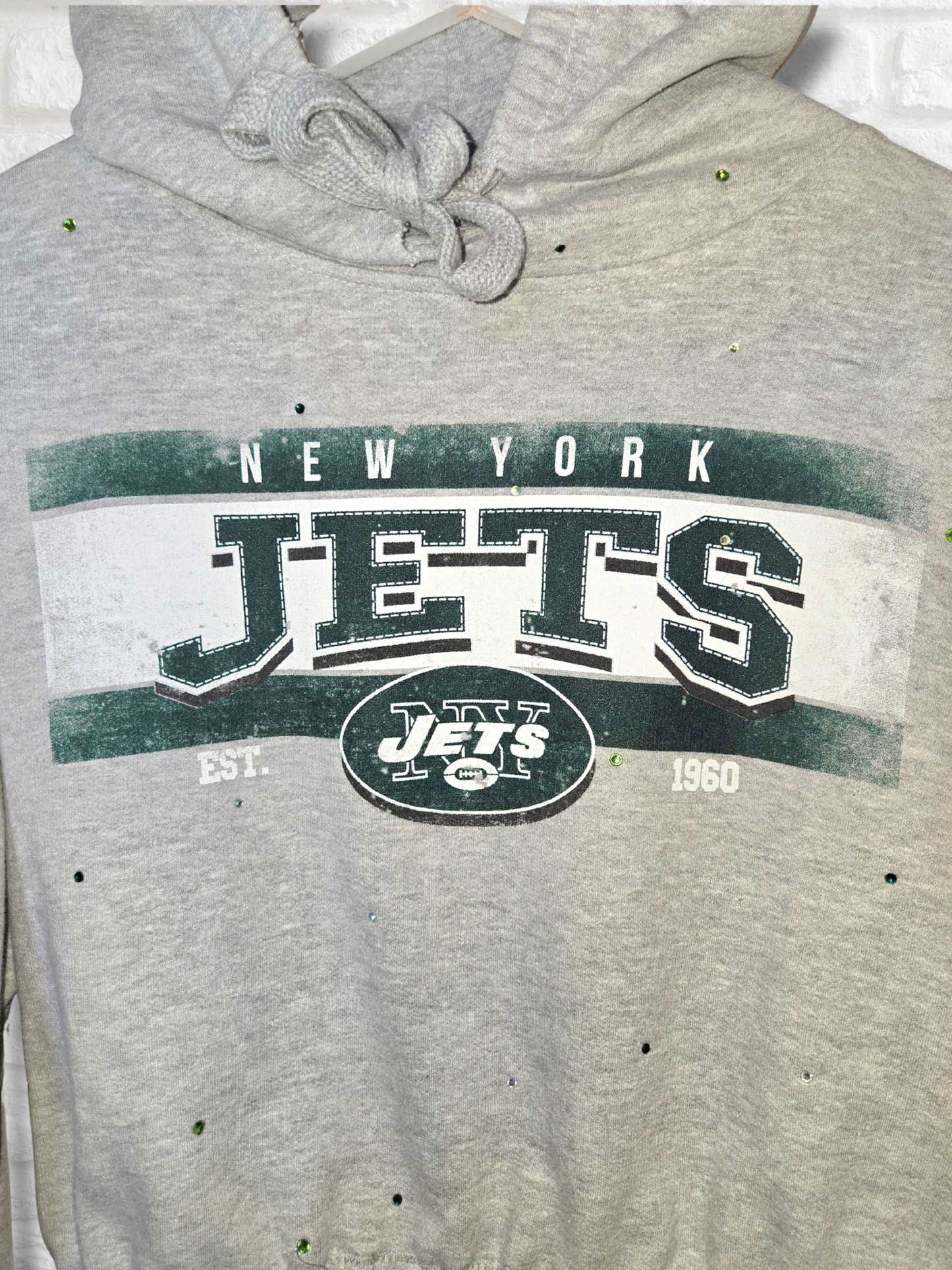 New York Jets Crop Hoodie- Large