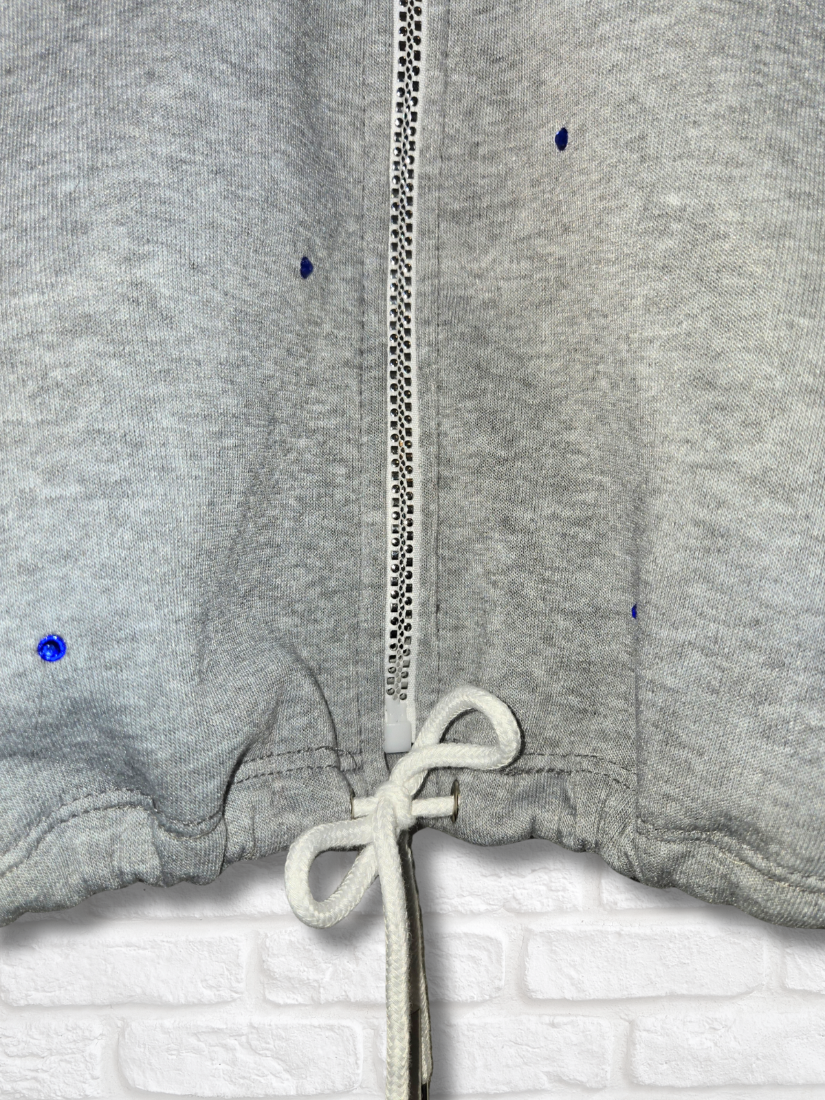Los Angeles Dodgers Crop Zip-Up Sweatshirt - Large