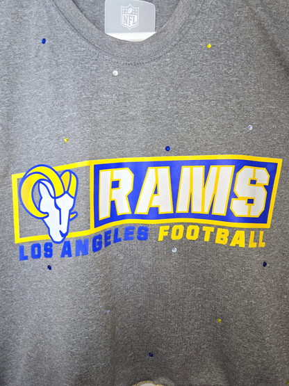Los Angeles Rams Ruffle Crop Top - Small