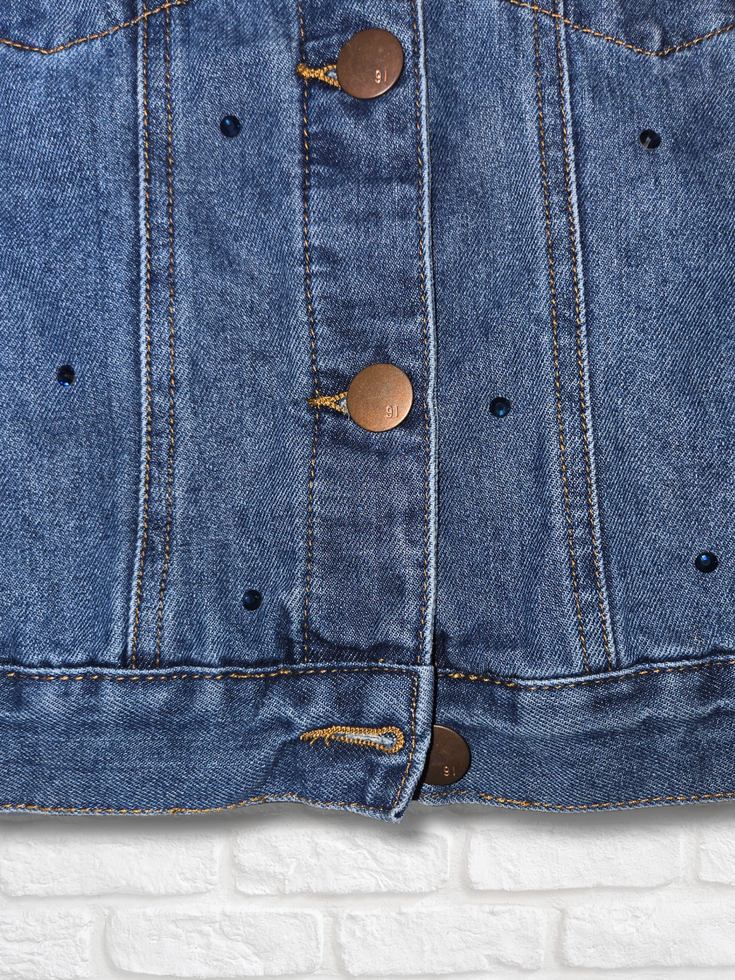Chicago Bears Crop Denim Jacket- Medium