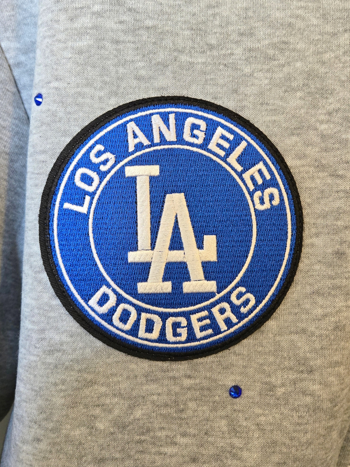 Los Angeles Dodgers Crop Zip-Up Sweatshirt - Large