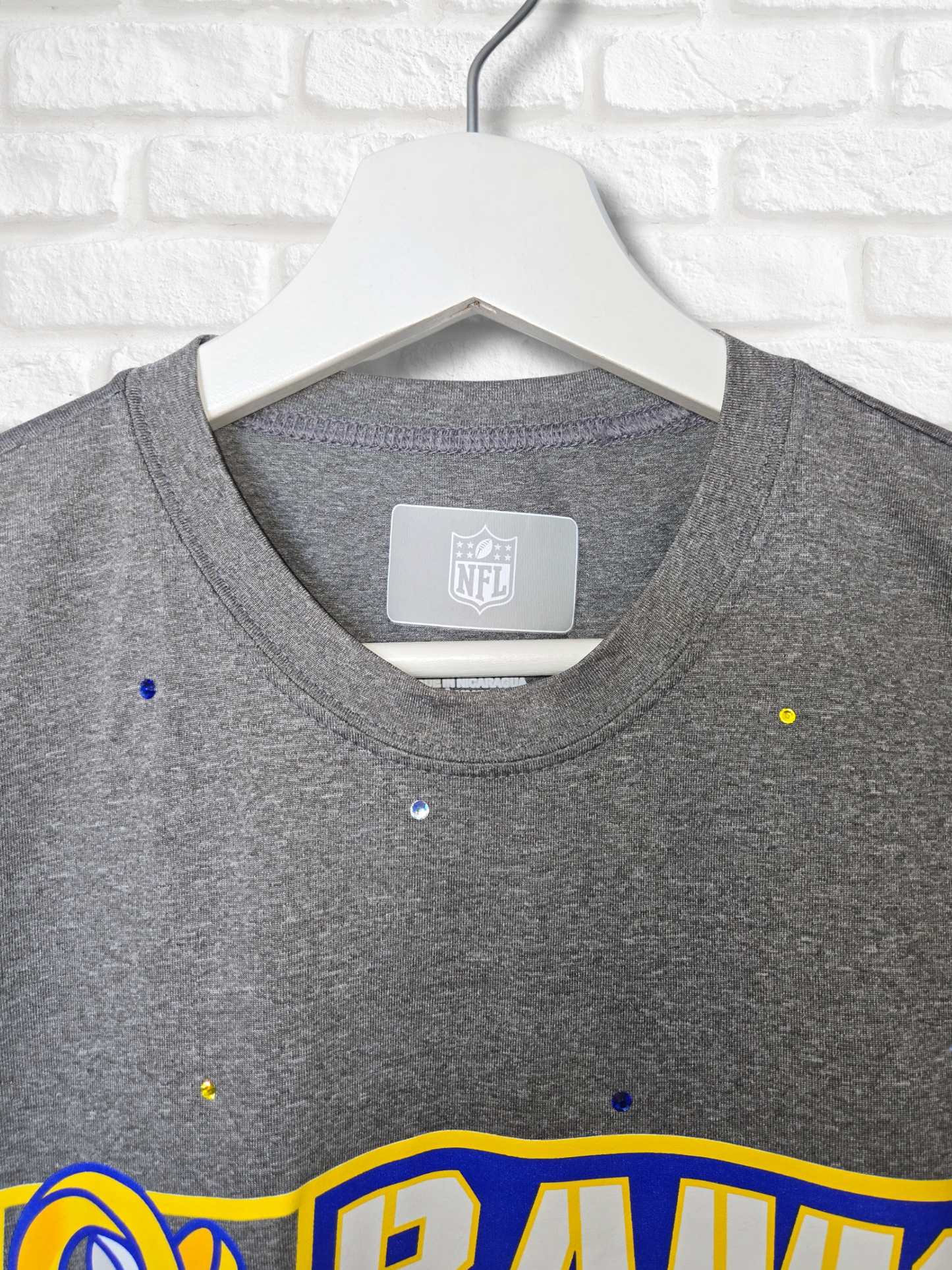 Los Angeles Rams Ruffle Crop Top - Small