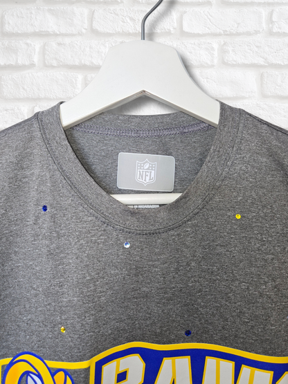 Los Angeles Rams Ruffle Crop Top - Small
