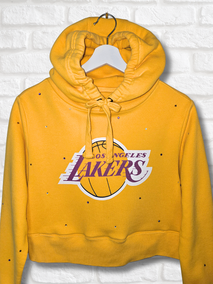 Los Angeles Lakers Crop Hoodie - Medium