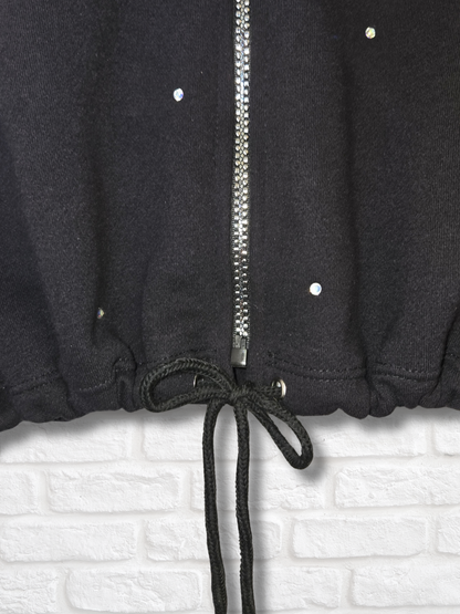 New York Yankees Crop Zip-Up Sweatshirt - M/L
