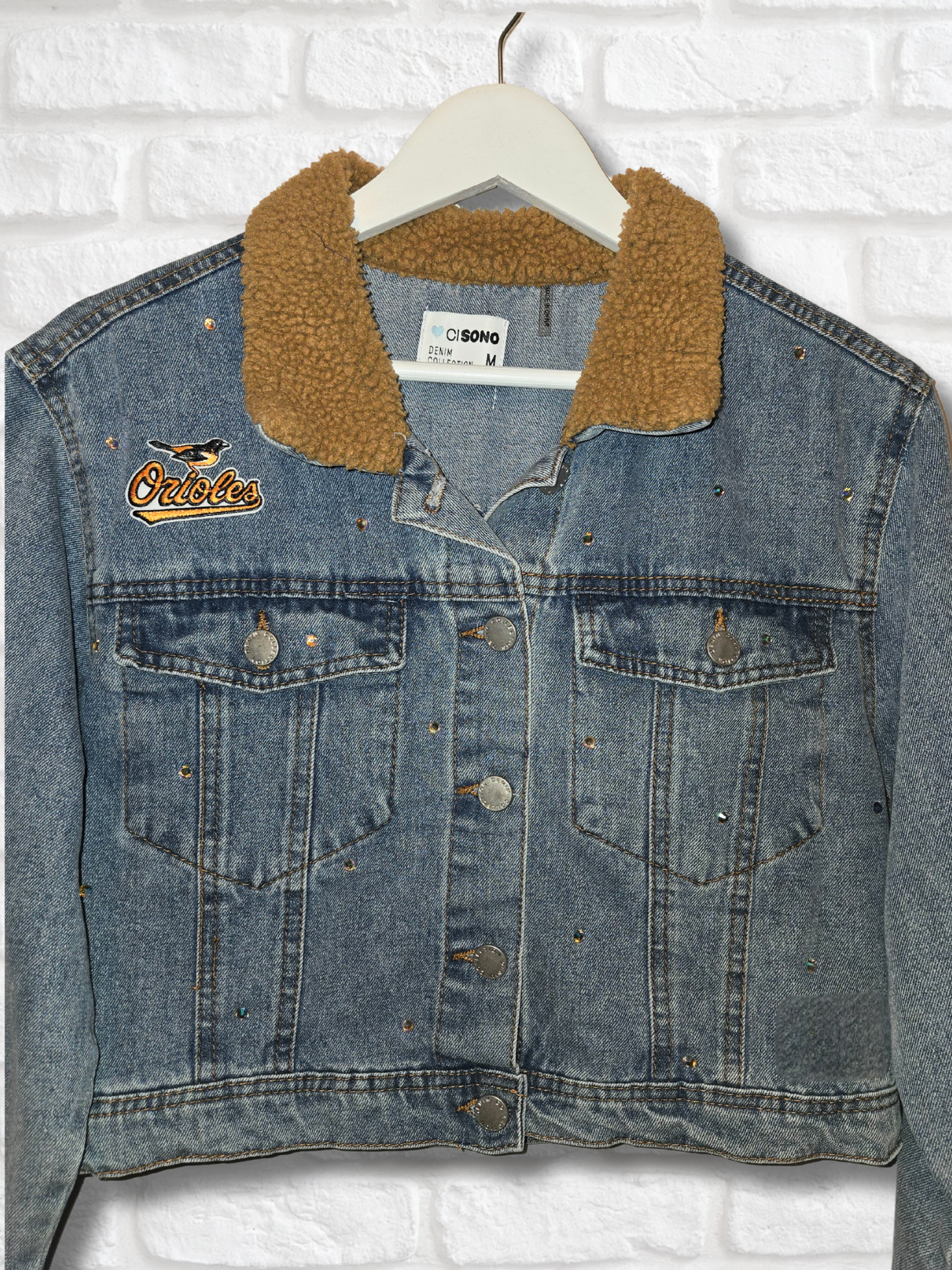 Baltimore Orioles Crop Rhinestone Jacket