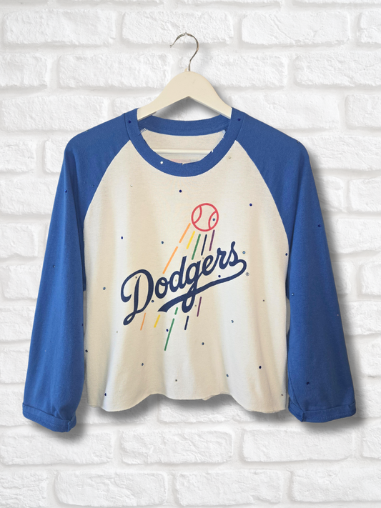 Los Angeles Dodgers Pride Crop Top - Large