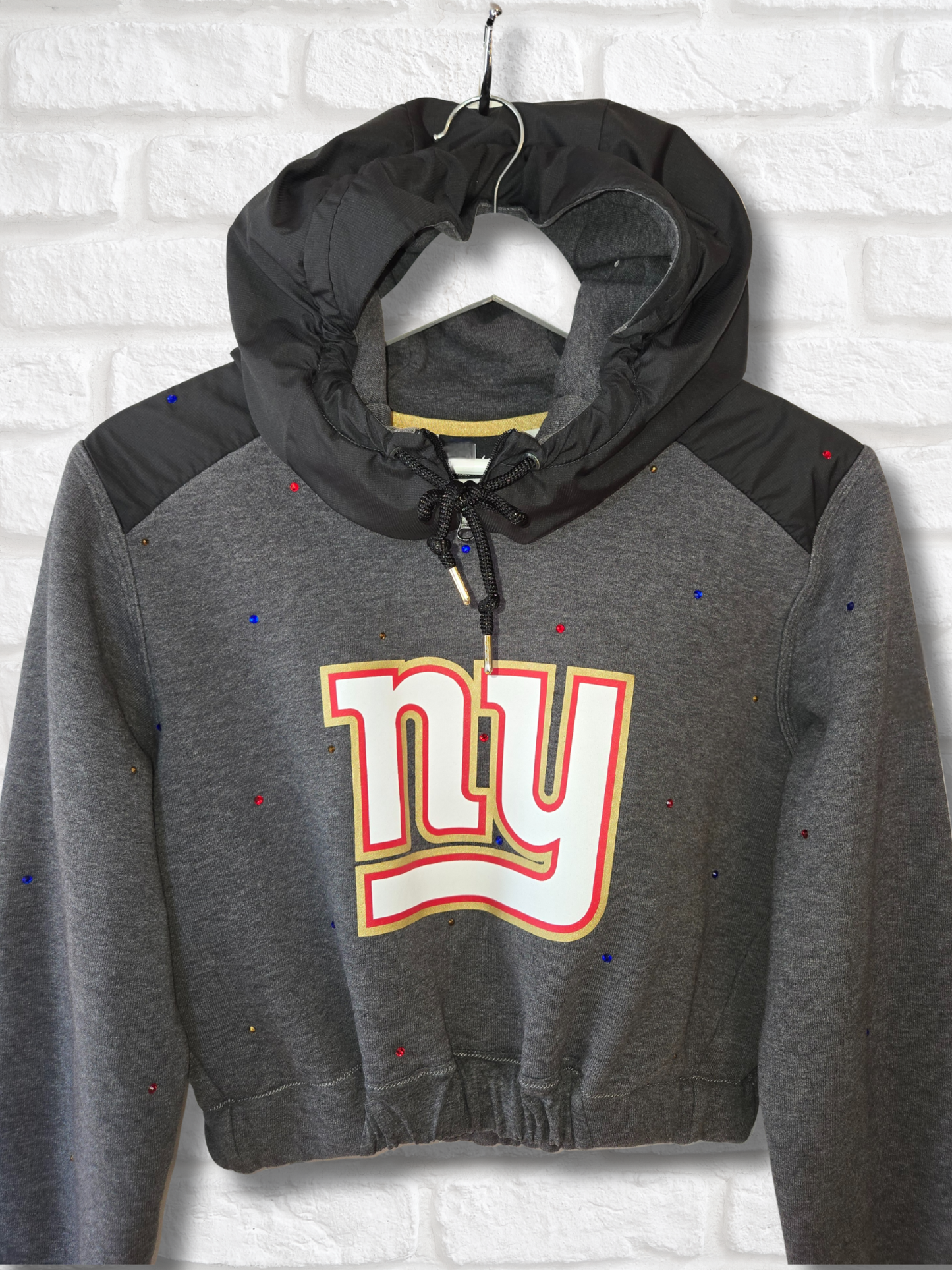 New York Giants Crop Hoodie