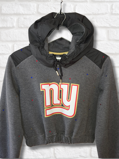 New York Giants Crop Hoodie