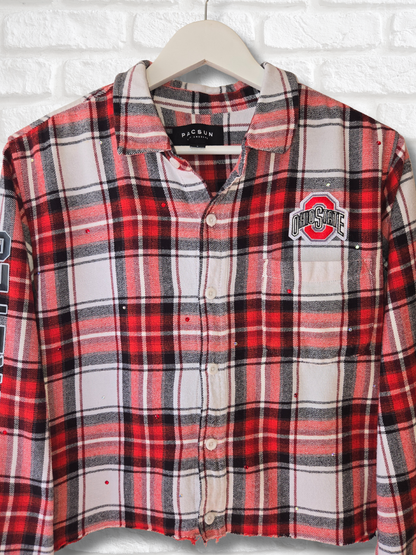 Ohio State Buckeyes Crop Flannel
