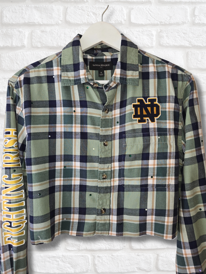 Notre Dame Crop Flannel