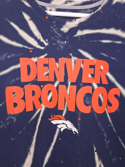 Denver Broncos Long Sleeve Crop Top