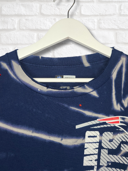 New England Patriots Long Sleeve Crop Top