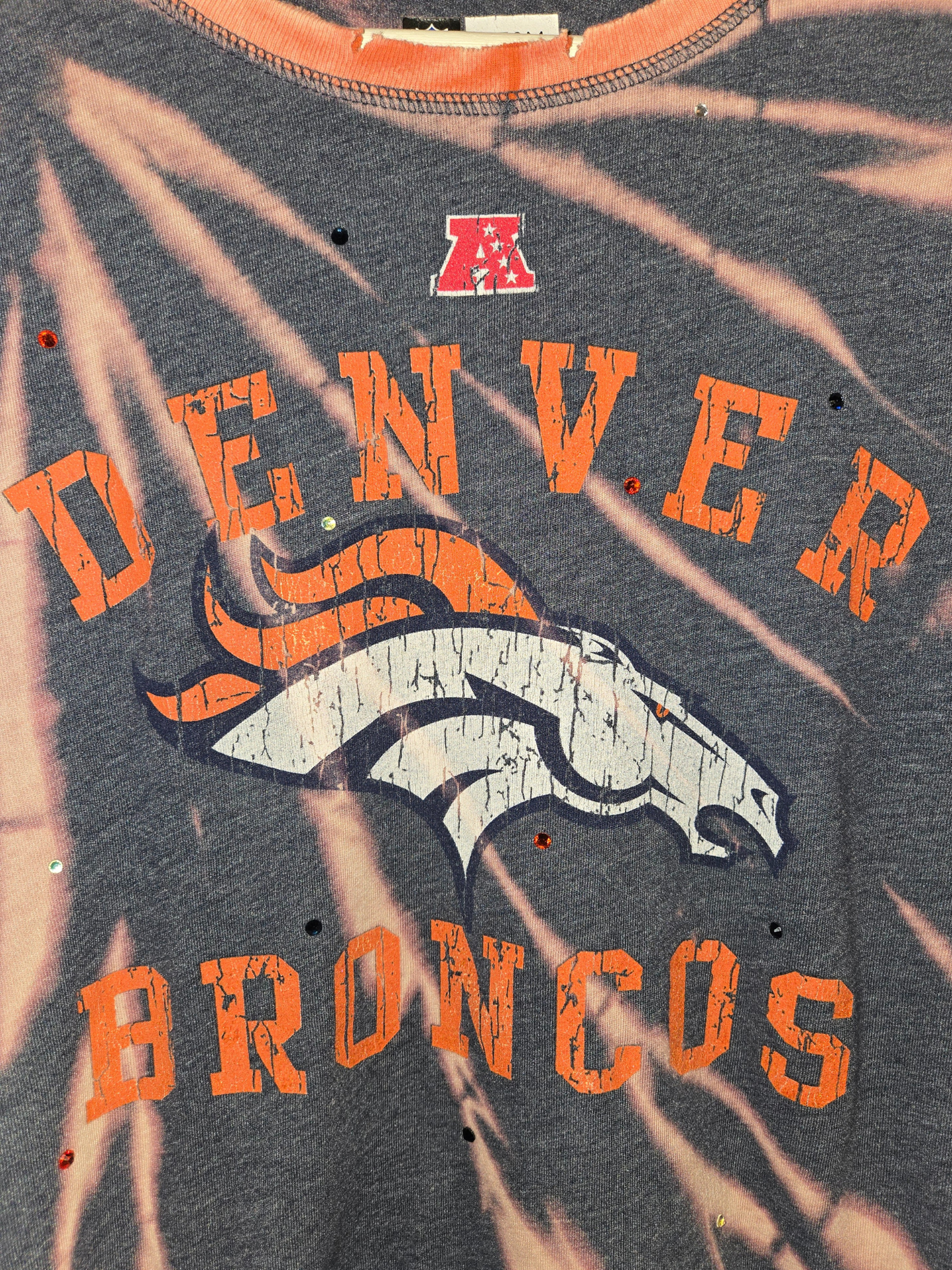 Denver Broncos Long Sleeve Crop Top