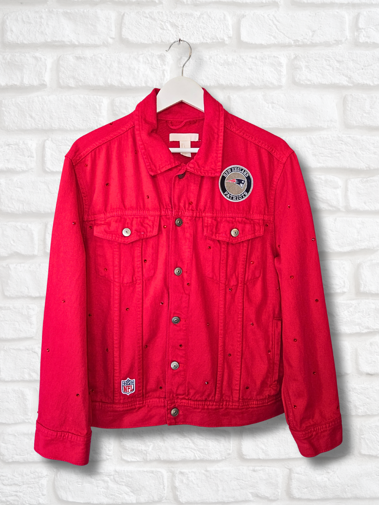 New England Patriots Oversized Denim Jacket