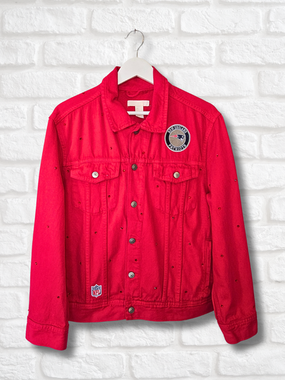 New England Patriots Oversized Denim Jacket
