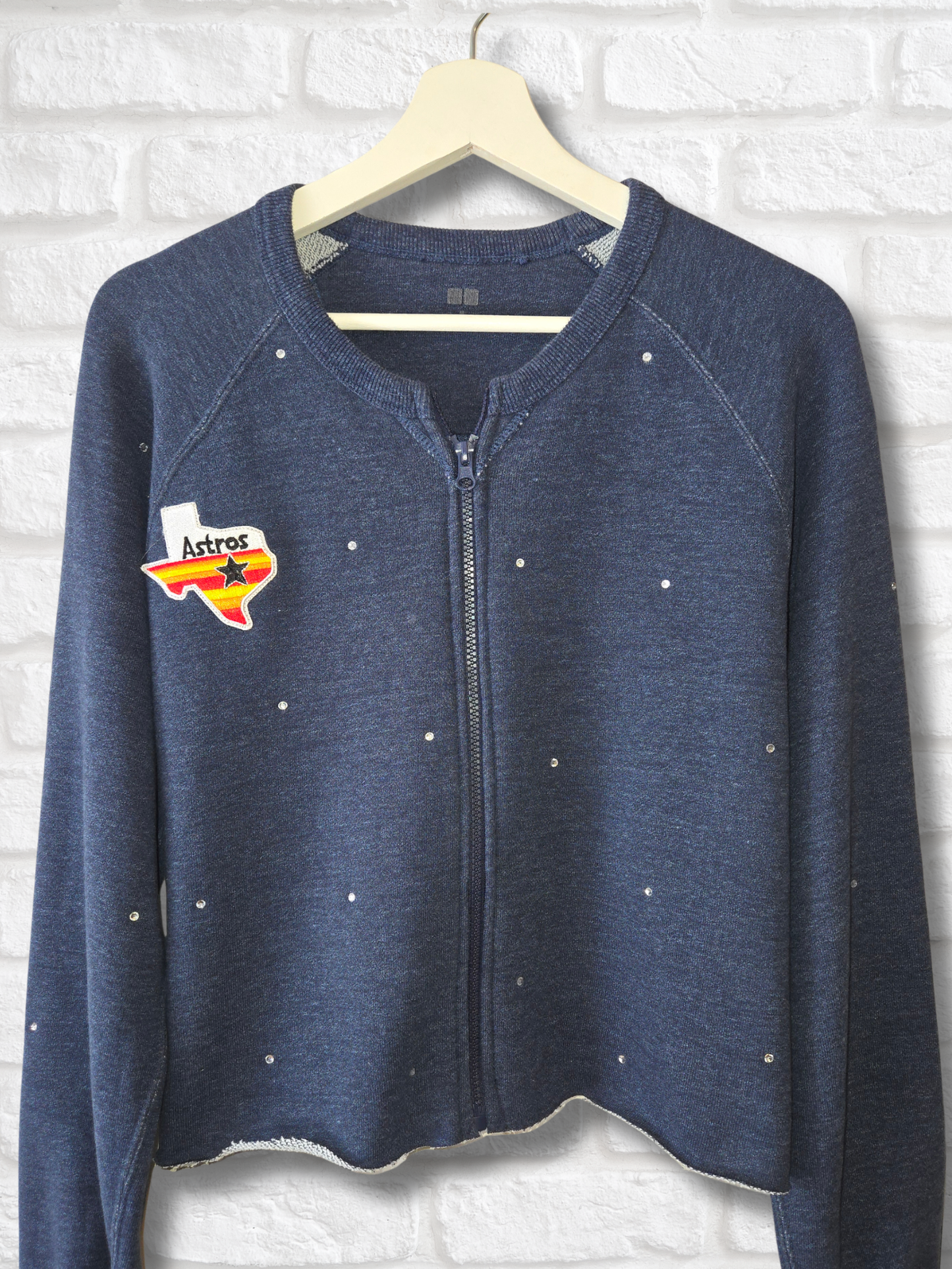 Houston Astros Crop Zip-Up Sweatshirt
