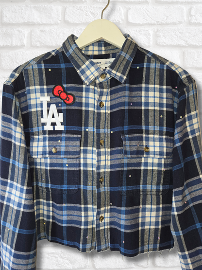 Dodgers HK Crop Flannel