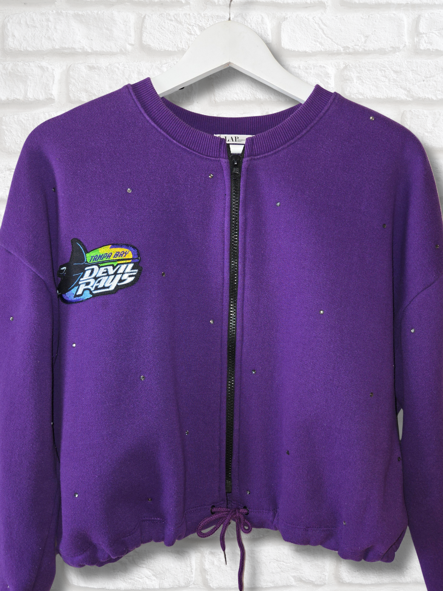 Tampa Bay Rays Crop Zip-Up Sweatshirt - L/XL