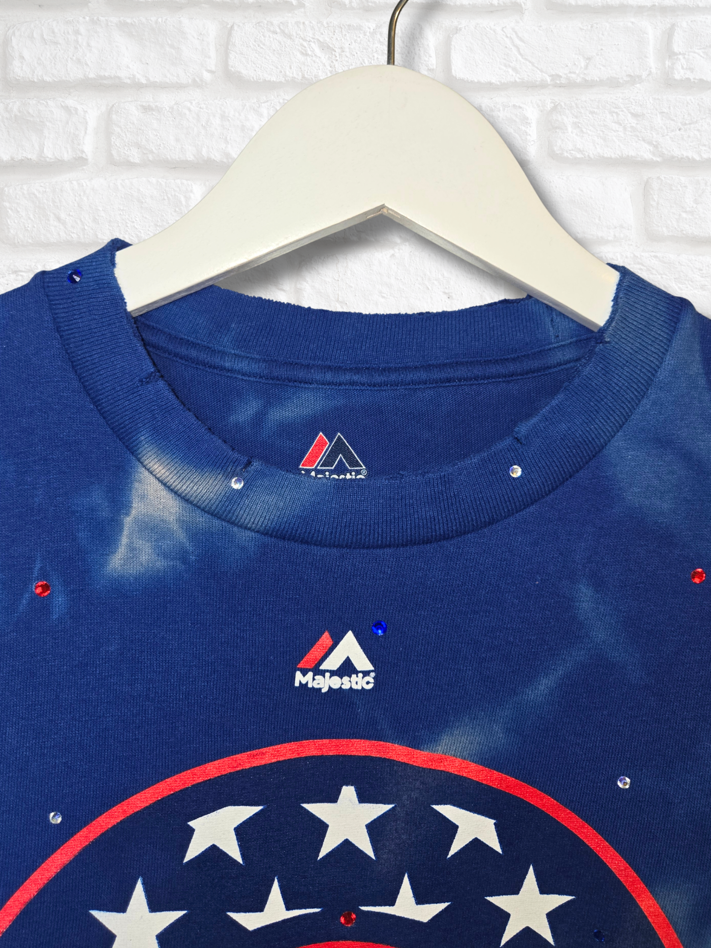 Chicago Cubs Stars & Stripes Crop Top- Small