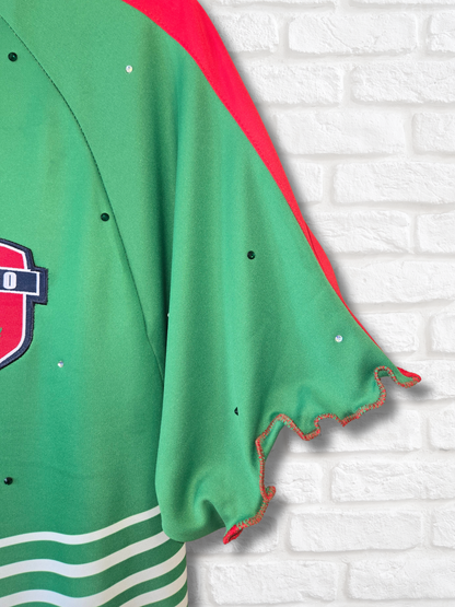 Team Mexico Ruffle Crop Top - XL