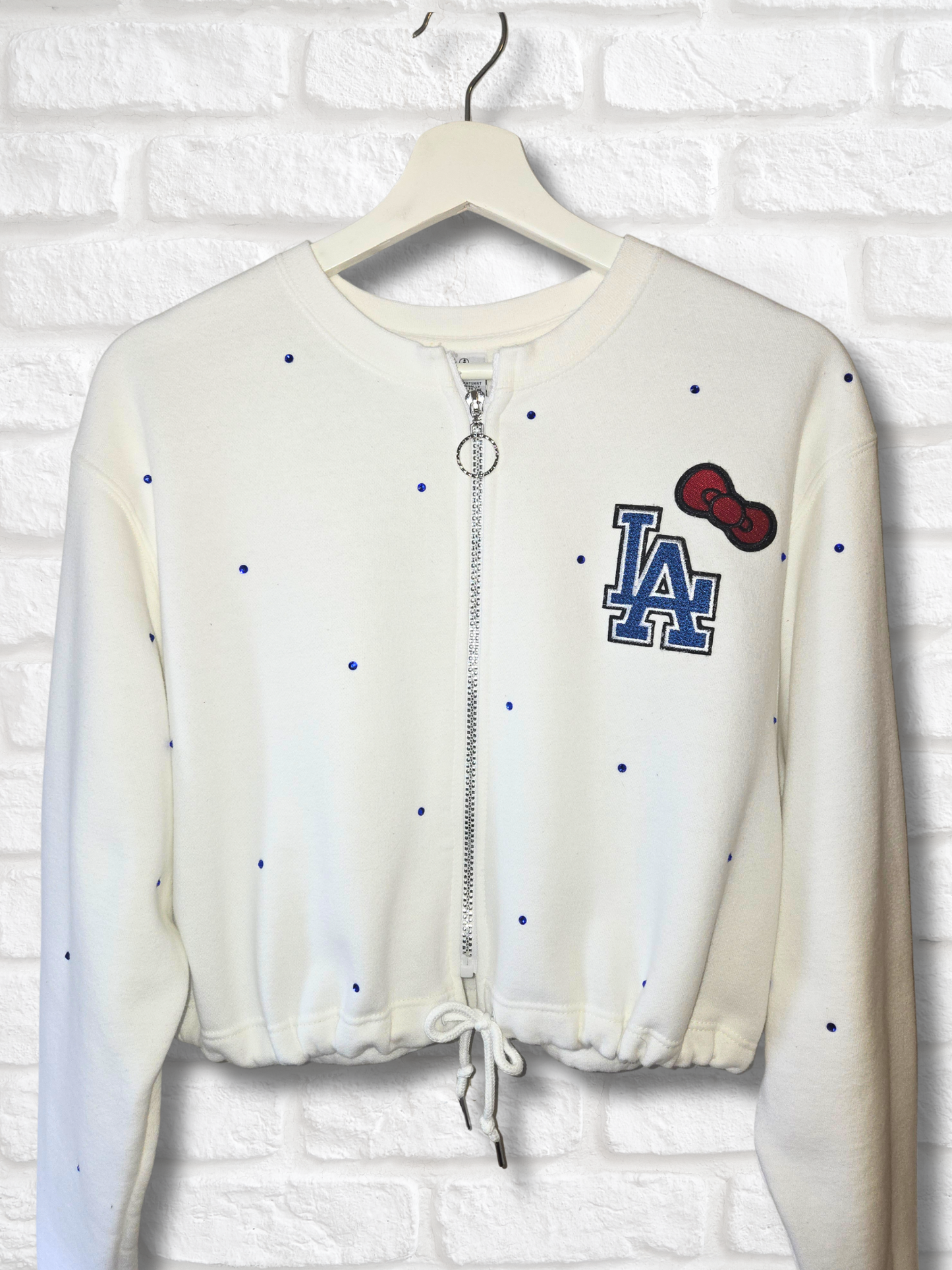 Dodgers HK Crop Zip-Up Sweatshirt