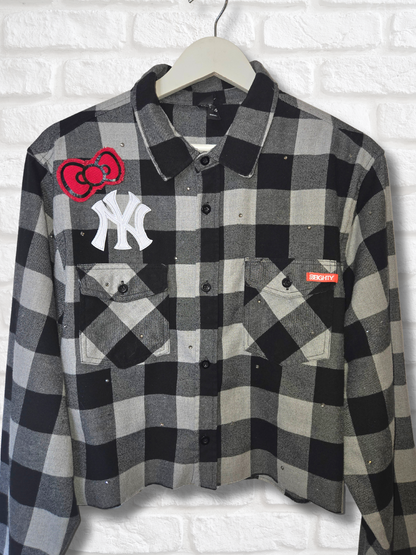 Yankees HK Crop Flannel- Large