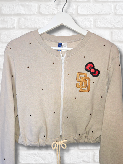 San Diego Padres HK Crop Zip-Up Sweatshirt