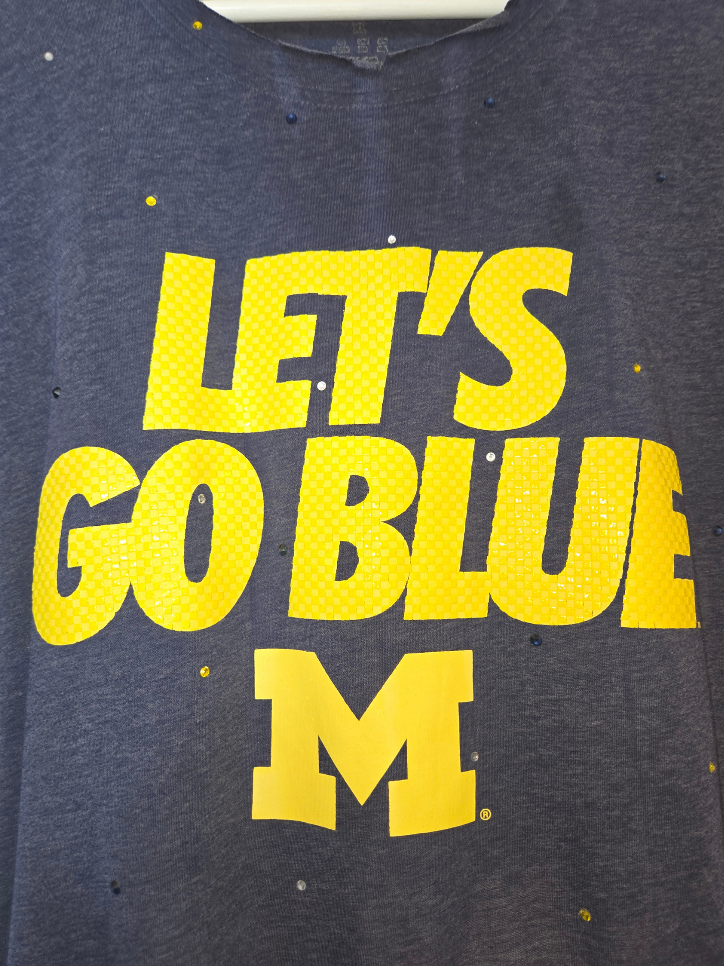 Michigan Wolverines Ruffle Crop Top - XL