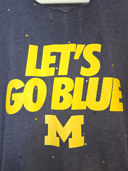 Michigan Wolverines Ruffle Crop Top - XL