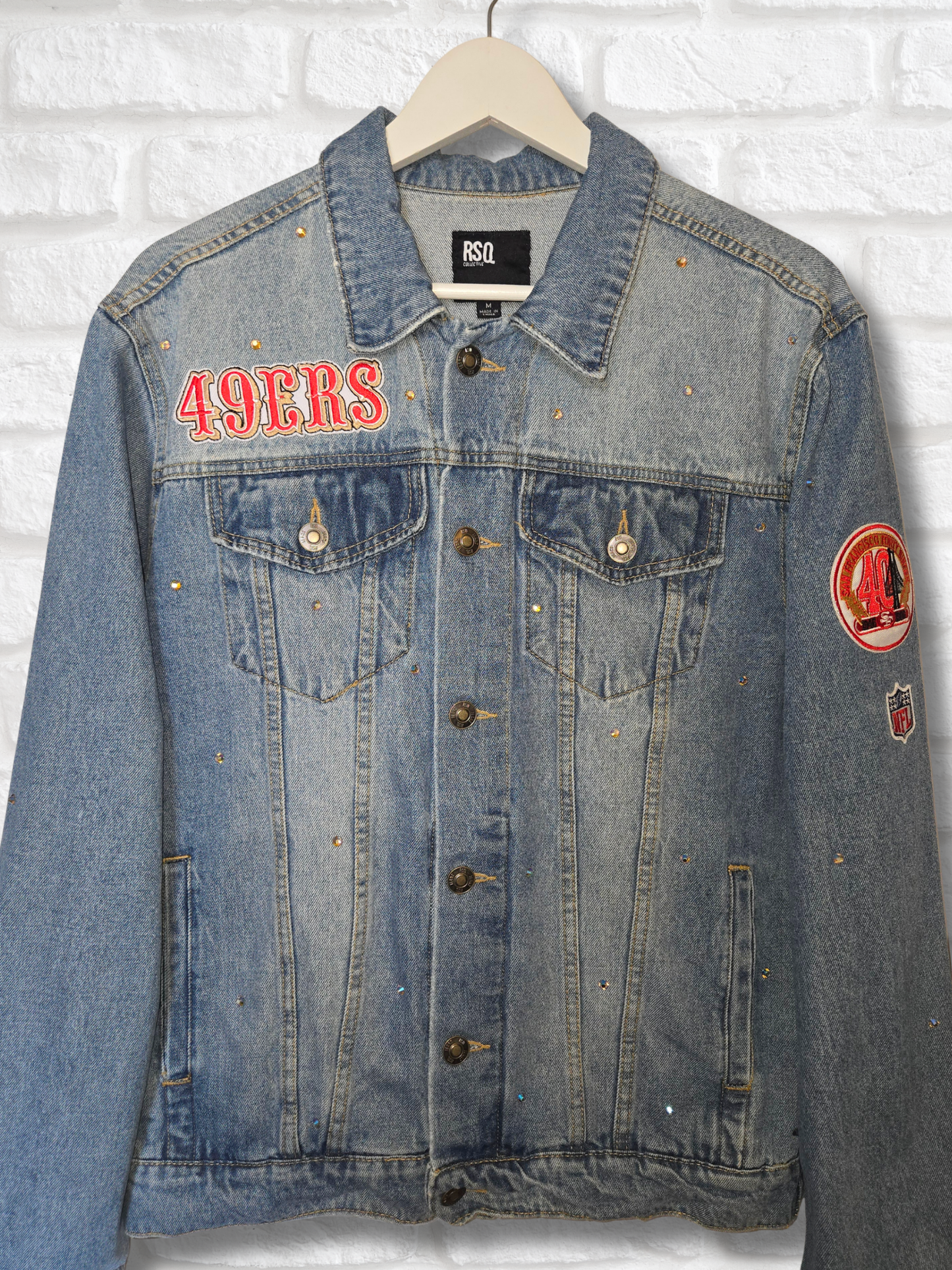 San Francisco 49ers Oversized Denim Jacket- Medium
