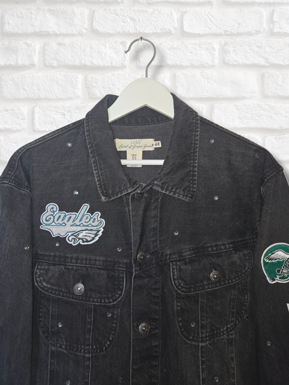 Philadelphia Eagles Oversized Denim Jacket - XL